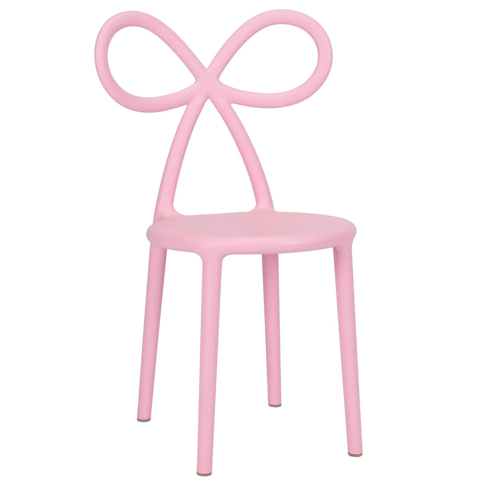 Pink Resin Kids Bow Chair with Round Seat Rental