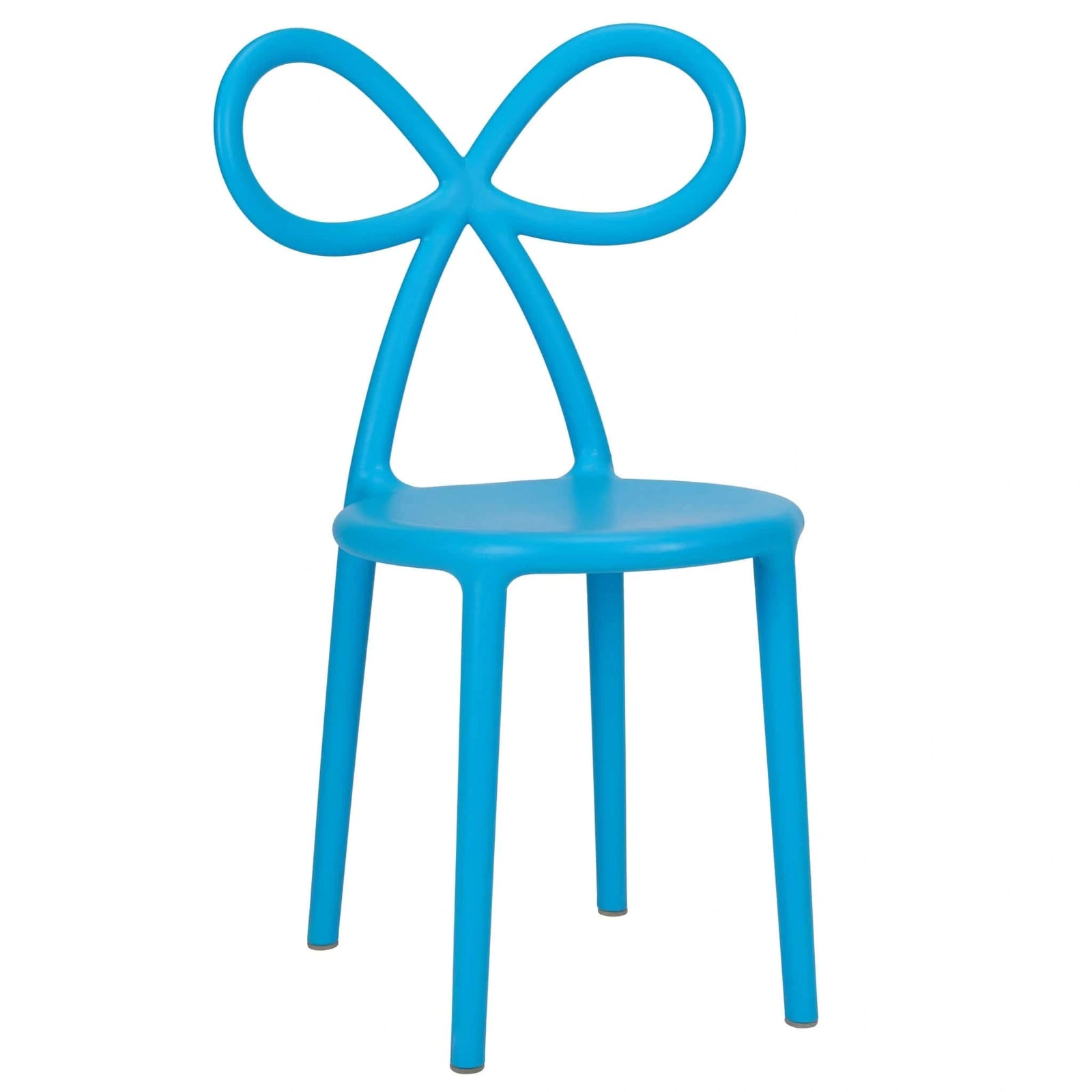 Blue Resin Kids Bow Chair with Round Seat Rental in Chicago The