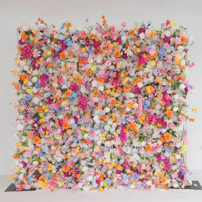 Whimsical Garden Flower Wall Rental